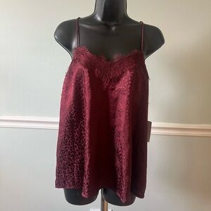 Nine West Deep Red Satin Fabric